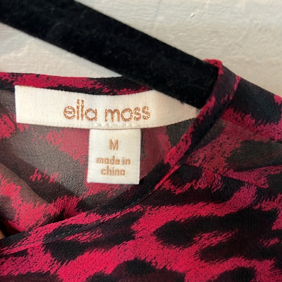 Ella Moss tigris v neck silk chiffon blouse - Picture 3 of 3